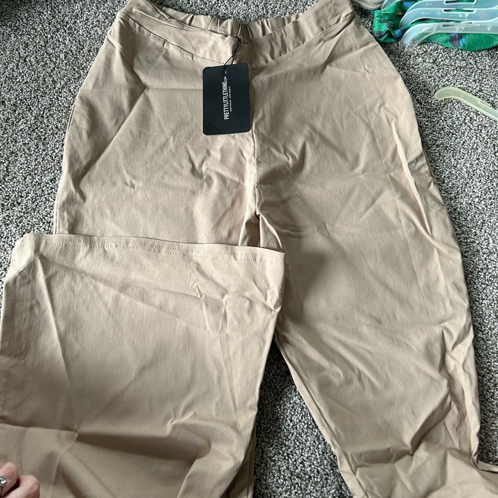 PLT Tan Bellbottom pants